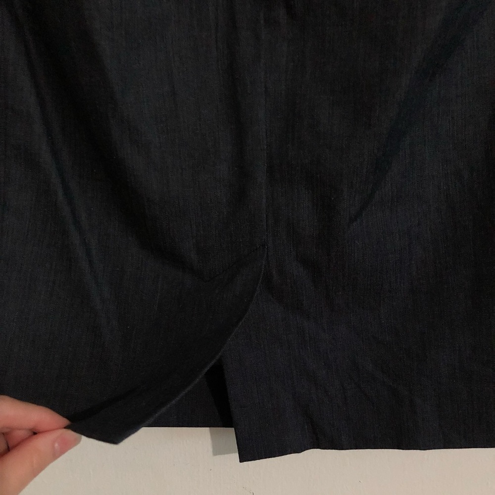 Loft | COTTON Dark Chambray Skirt - Picture 5 of 5
